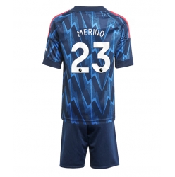 Fotbollsset Barn Arsenal Mikel Merino #23 Bortatröja 2025-26 Mini-Kit Kortärmad (+ korta byxor)