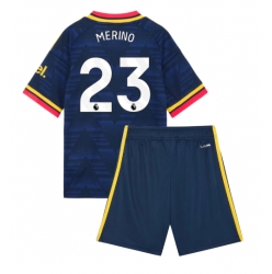 Fotbollsset Barn Arsenal Mikel Merino #23 Bortatröja 2026-27 Mini-Kit Kortärmad (+ korta byxor)