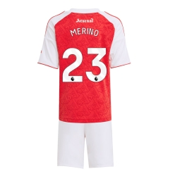 Fotbollsset Barn Arsenal Mikel Merino #23 Hemmatröja 2025-26 Mini-Kit Kortärmad (+ korta byxor)