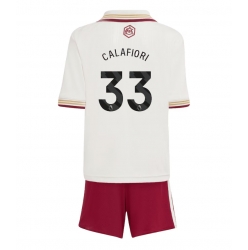 Fotbollsset Barn Arsenal Riccardo Calafiori #33 Tredje Tröja 2025-26 Mini-Kit Kortärmad (+ korta byxor)