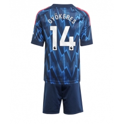 Fotbollsset Barn Arsenal Viktor Gyokeres #14 Bortatröja 2025-26 Mini-Kit Kortärmad (+ korta byxor)