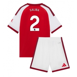 Fotbollsset Barn Arsenal William Saliba #2 Hemmatröja 2026-27 Mini-Kit Kortärmad (+ korta byxor)