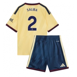 Fotbollsset Barn Arsenal William Saliba #2 Tredje Tröja 2026-27 Mini-Kit Kortärmad (+ korta byxor)