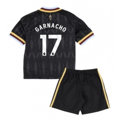 Fotbollsset Barn Aston Villa Alejandro Garnacho #17 Bortatröja 2026-27 Mini-Kit Kortärmad (+ korta byxor)