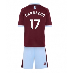 Fotbollsset Barn Aston Villa Alejandro Garnacho #17 Hemmatröja 2026-27 Mini-Kit Kortärmad (+ korta byxor)
