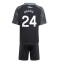 Fotbollsset Barn Aston Villa Amadou Onana #24 Bortatröja 2025-26 Mini-Kit Kortärmad (+ korta byxor)