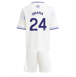 Fotbollsset Barn Aston Villa Amadou Onana #24 Tredje Tröja 2025-26 Mini-Kit Kortärmad (+ korta byxor)