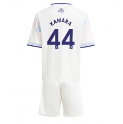 Fotbollsset Barn Aston Villa Boubacar Kamara #44 Tredje Tröja 2025-26 Mini-Kit Kortärmad (+ korta byxor)