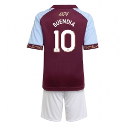 Fotbollsset Barn Aston Villa Emiliano Buendia #10 Hemmatröja 2025-26 Mini-Kit Kortärmad (+ korta byxor)