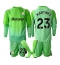 Fotbollsset Barn Aston Villa Emiliano Martinez #23 Målvakt Bortatröja 2025-26 Mini-Kit Långärmad (+ korta byxor)