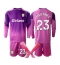 Fotbollsset Barn Aston Villa Emiliano Martinez #23 Målvakt Tredje Tröja 2025-26 Mini-Kit Långärmad (+ korta byxor)