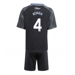 Fotbollsset Barn Aston Villa Ezri Konsa #4 Bortatröja 2025-26 Mini-Kit Kortärmad (+ korta byxor)