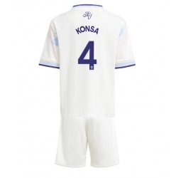 Fotbollsset Barn Aston Villa Ezri Konsa #4 Tredje Tröja 2025-26 Mini-Kit Kortärmad (+ korta byxor)