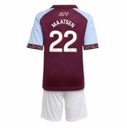 Fotbollsset Barn Aston Villa Ian Maatsen #22 Hemmatröja 2025-26 Mini-Kit Kortärmad (+ korta byxor)
