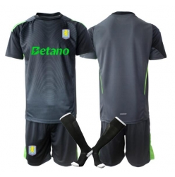Fotbollsset Barn Aston Villa Målvakt Hemmatröja 2025-26 Mini-Kit Kortärmad (+ korta byxor)