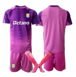 Fotbollsset Barn Aston Villa Målvakt Tredje Tröja 2025-26 Mini-Kit Kortärmad (+ korta byxor)