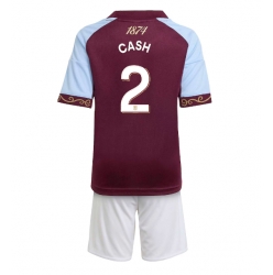 Fotbollsset Barn Aston Villa Matty Cash #2 Hemmatröja 2025-26 Mini-Kit Kortärmad (+ korta byxor)
