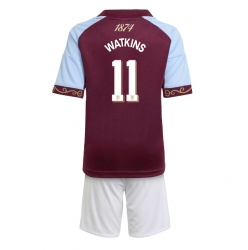 Fotbollsset Barn Aston Villa Ollie Watkins #11 Hemmatröja 2025-26 Mini-Kit Kortärmad (+ korta byxor)