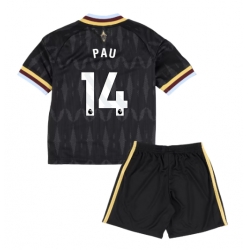 Fotbollsset Barn Aston Villa Pau Torres #14 Bortatröja 2026-27 Mini-Kit Kortärmad (+ korta byxor)