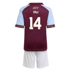 Fotbollsset Barn Aston Villa Pau Torres #14 Hemmatröja 2025-26 Mini-Kit Kortärmad (+ korta byxor)