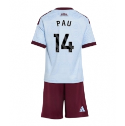 Fotbollsset Barn Aston Villa Pau Torres #14 Tredje Tröja 2026-27 Mini-Kit Kortärmad (+ korta byxor)