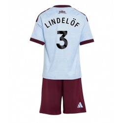 Fotbollsset Barn Aston Villa Victor Lindelof #3 Tredje Tröja 2026-27 Mini-Kit Kortärmad (+ korta byxor)