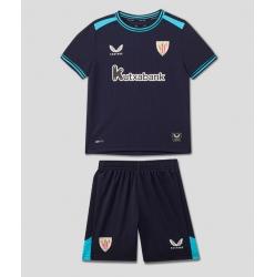 Fotbollsset Barn Athletic Bilbao Bortatröja 2025-26 Mini-Kit Kortärmad (+ korta byxor)