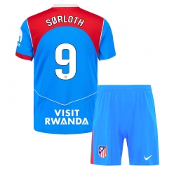 Fotbollsset Barn Atletico Madrid Alexander Sorloth #9 Tredje Tröja 2025-26 Mini-Kit Kortärmad (+ korta byxor)