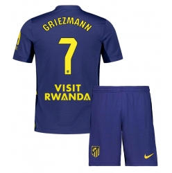 Fotbollsset Barn Atletico Madrid Antoine Griezmann #7 Bortatröja 2025-26 Mini-Kit Kortärmad (+ korta byxor)