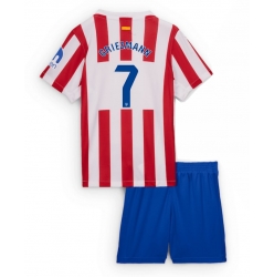 Fotbollsset Barn Atletico Madrid Antoine Griezmann #7 Hemmatröja 2025-26 Mini-Kit Kortärmad (+ korta byxor)