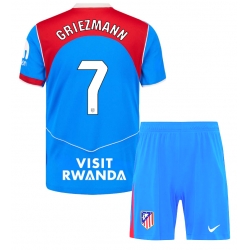 Fotbollsset Barn Atletico Madrid Antoine Griezmann #7 Tredje Tröja 2025-26 Mini-Kit Kortärmad (+ korta byxor)