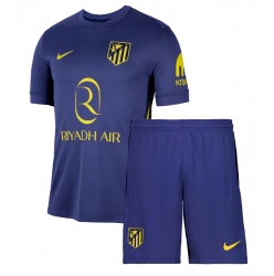 Fotbollsset Barn Atletico Madrid Bortatröja 2025-26 Mini-Kit Kortärmad (+ korta byxor)