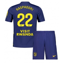 Fotbollsset Barn Atletico Madrid Giacomo Raspadori #22 Bortatröja 2025-26 Mini-Kit Kortärmad (+ korta byxor)