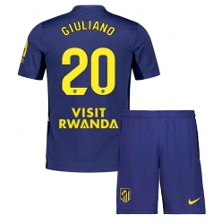 Fotbollsset Barn Atletico Madrid Giuliano Simeone #20 Bortatröja 2025-26 Mini-Kit Kortärmad (+ korta byxor)