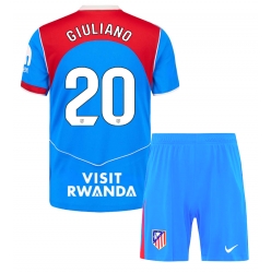 Fotbollsset Barn Atletico Madrid Giuliano Simeone #20 Tredje Tröja 2025-26 Mini-Kit Kortärmad (+ korta byxor)
