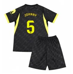 Fotbollsset Barn Atletico Madrid Johnny Cardoso #5 Bortatröja 2026-27 Mini-Kit Kortärmad (+ korta byxor)