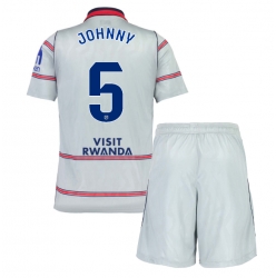 Fotbollsset Barn Atletico Madrid Johnny Cardoso #5 Tredje Tröja 2026-27 Mini-Kit Kortärmad (+ korta byxor)