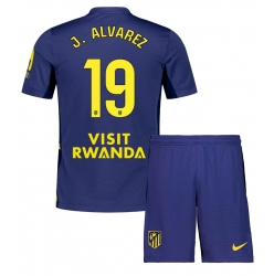 Fotbollsset Barn Atletico Madrid Julian Alvarez #19 Bortatröja 2025-26 Mini-Kit Kortärmad (+ korta byxor)