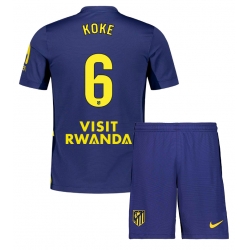 Fotbollsset Barn Atletico Madrid Koke #6 Bortatröja 2025-26 Mini-Kit Kortärmad (+ korta byxor)