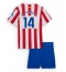 Fotbollsset Barn Atletico Madrid Marcos Llorente #14 Hemmatröja 2025-26 Mini-Kit Kortärmad (+ korta byxor)