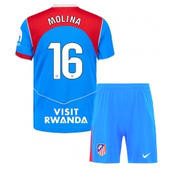 Fotbollsset Barn Atletico Madrid Nahuel Molina #16 Tredje Tröja 2025-26 Mini-Kit Kortärmad (+ korta byxor)