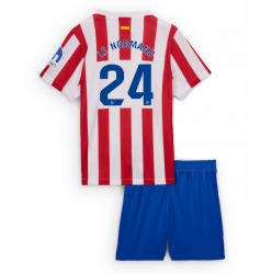 Fotbollsset Barn Atletico Madrid Robin Le Normand #24 Hemmatröja 2025-26 Mini-Kit Kortärmad (+ korta byxor)