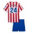 Fotbollsset Barn Atletico Madrid Robin Le Normand #24 Hemmatröja 2025-26 Mini-Kit Kortärmad (+ korta byxor)