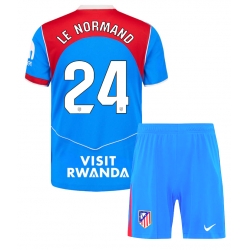 Fotbollsset Barn Atletico Madrid Robin Le Normand #24 Tredje Tröja 2025-26 Mini-Kit Kortärmad (+ korta byxor)