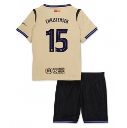 Fotbollsset Barn Barcelona Andreas Christensen #15 Bortatröja 2025-26 Mini-Kit Kortärmad (+ korta byxor)