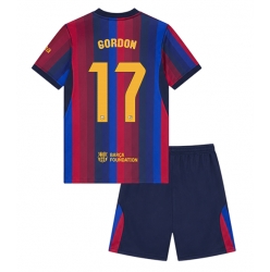 Fotbollsset Barn Barcelona Anthony Gordon #17 Hemmatröja 2026-27 Mini-Kit Kortärmad (+ korta byxor)