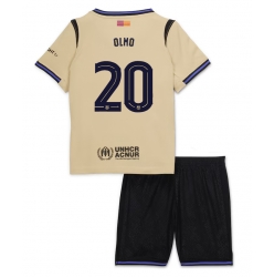 Fotbollsset Barn Barcelona Dani Olmo #20 Bortatröja 2025-26 Mini-Kit Kortärmad (+ korta byxor)