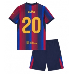 Fotbollsset Barn Barcelona Dani Olmo #20 Hemmatröja 2026-27 Mini-Kit Kortärmad (+ korta byxor)