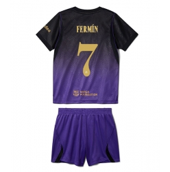 Fotbollsset Barn Barcelona Fermin Lopez #7 Bortatröja 2026-27 Mini-Kit Kortärmad (+ korta byxor)