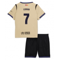 Fotbollsset Barn Barcelona Ferran Torres #7 Bortatröja 2025-26 Mini-Kit Kortärmad (+ korta byxor)